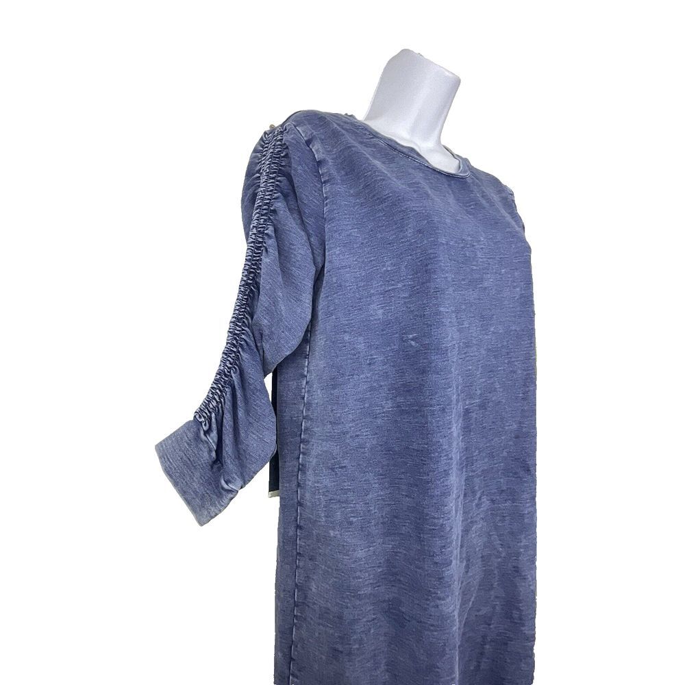 Jane & Delancey Womens Chambray Dress Size S Y2K Peasant Minimalist Oversized - Picture 2 of 6